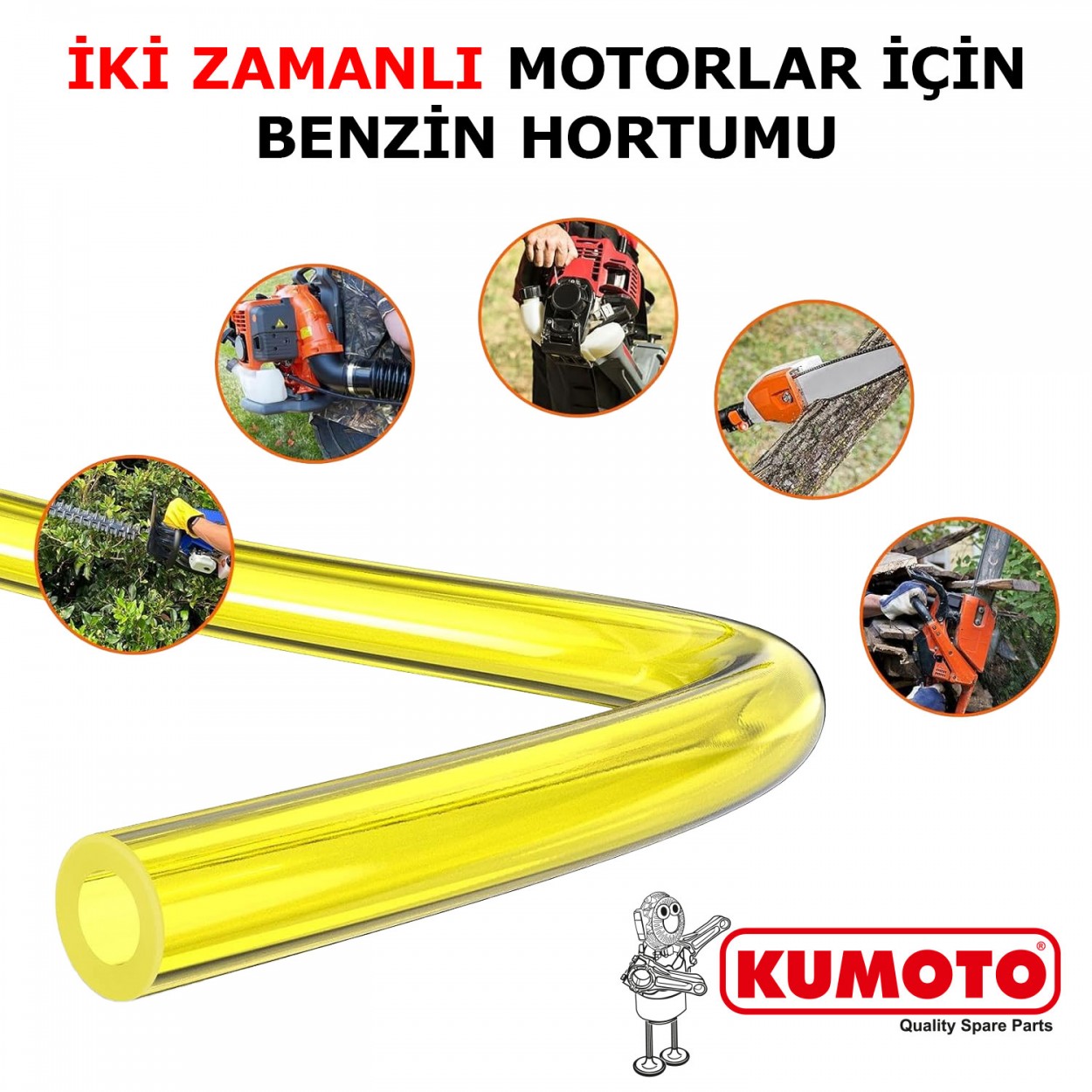 2.5×5mm 10 Metre Benzin Hortumu – Motorlu Testere & Tırpan Uyumlu